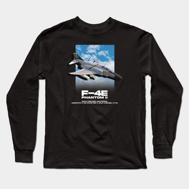 F-4E Phantom II Fighter Long Sleeve T-Shirt by Distant War